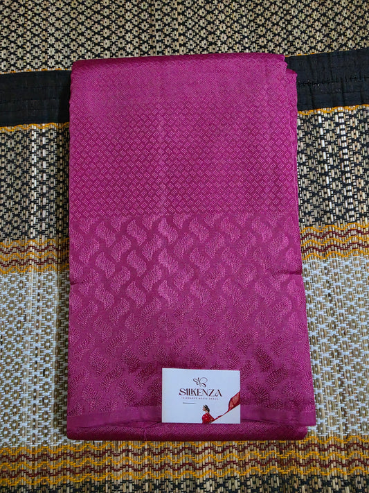 Fuchsia Pink Semi Silk Saree with Self-Woven Jacquard Pattern - SSS100145