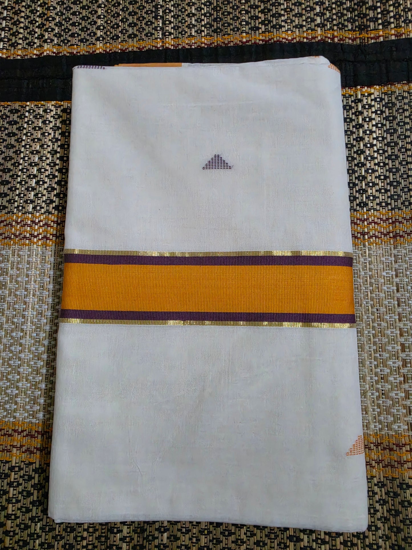 Set Saree Handloom - UNAKAPAVU(R) - Orange - SSH100078