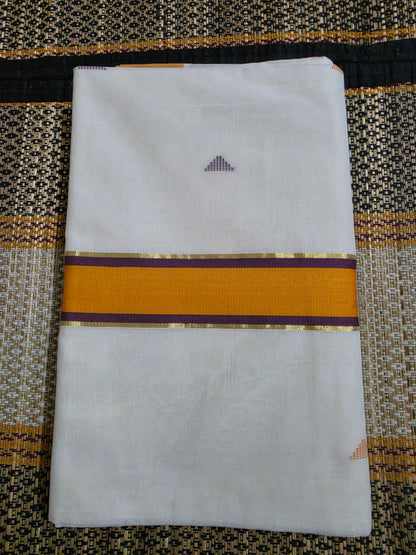 Set Saree Handloom - UNAKAPAVU(R) - Orange - SSH100078