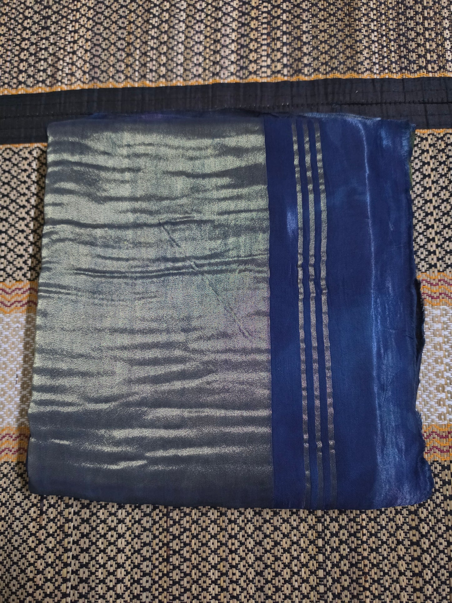 Modal Silk Saree in Chakra Powder Pressed Technique Vanaspati Print - MSS100135