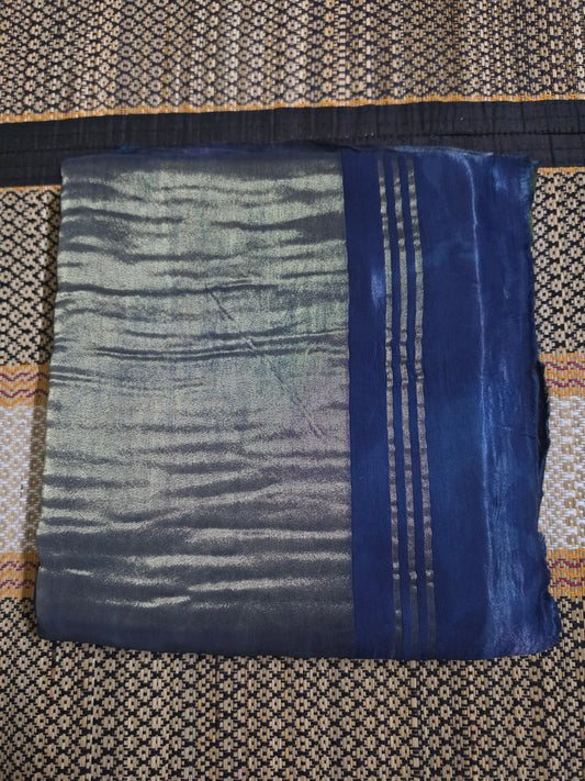 Modal Silk Saree in Chakra Powder Pressed Technique Vanaspati Print - MSS100135