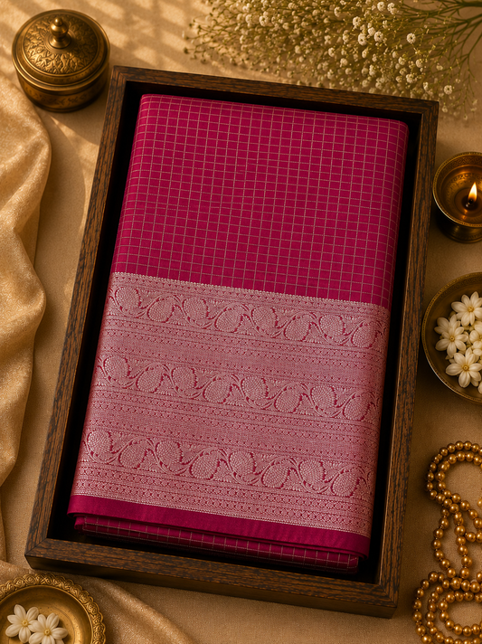 Kanchi Silk Saree Vairaoosi Red - KSS100001
