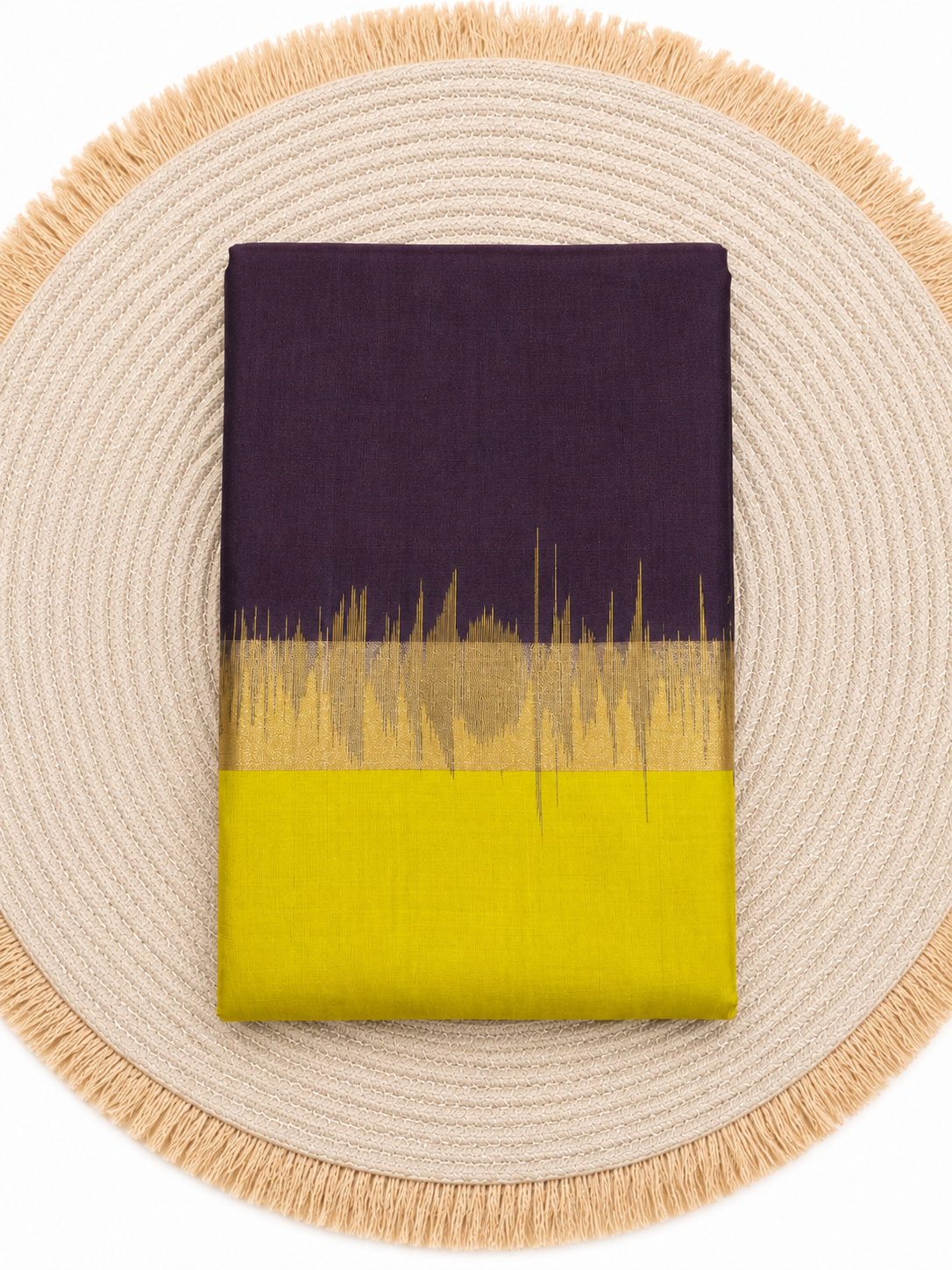 Pure Soft Silk Saree - Mustard Yellow & Coffee Brown (Handloom mark and Silk Mark) - PS100036