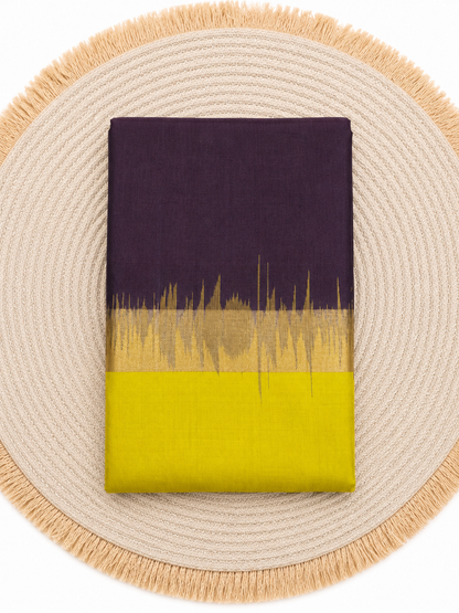 Pure Soft Silk Saree - Mustard Yellow & Coffee Brown (Handloom mark and Silk Mark) - PS100036