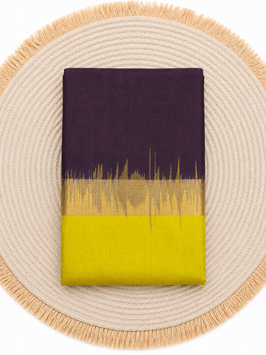 Pure Soft Silk Saree - Mustard Yellow & Coffee Brown (Handloom mark and Silk Mark) - PS100036