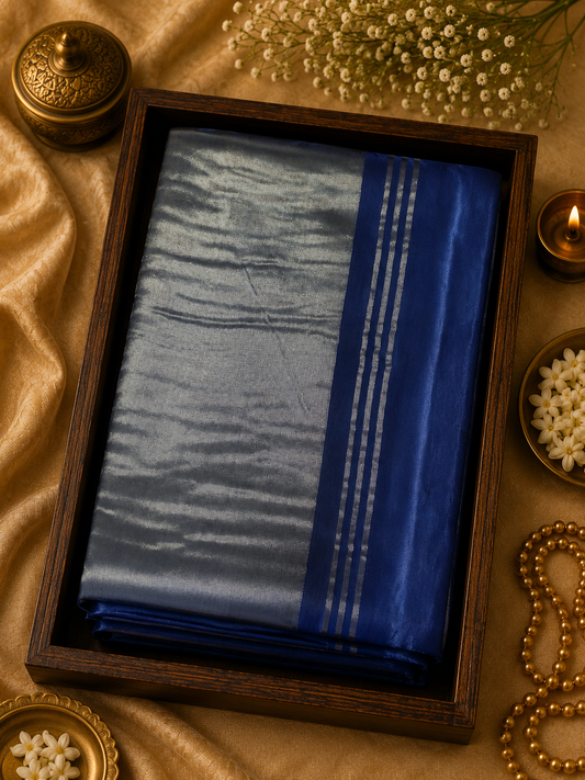 Modal Silk Saree in Chakra Powder Pressed Technique Vanaspati Print - MSS100135