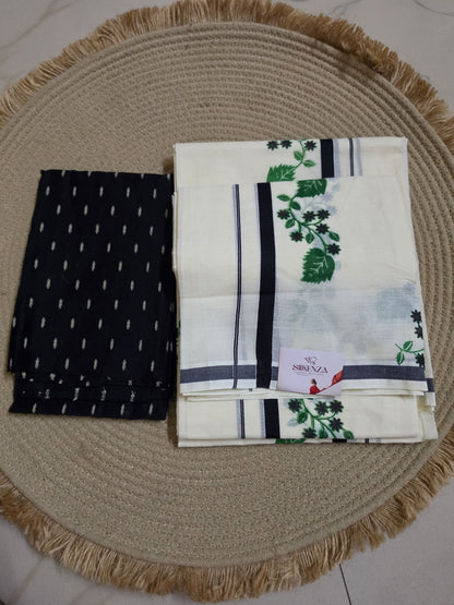 Set Mundu - Green Leaf - SMP100114