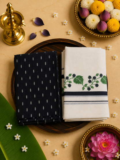 Set Mundu - Green Leaf - SMP100114